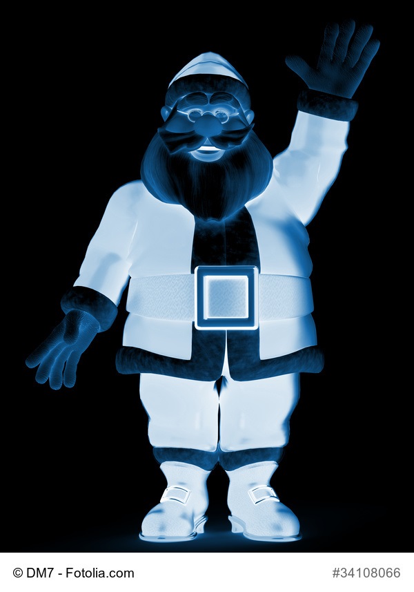 santa greatings x ray