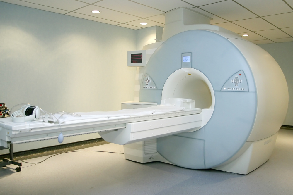 MRI machine in imaging center room