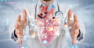 Doctor holding heart image